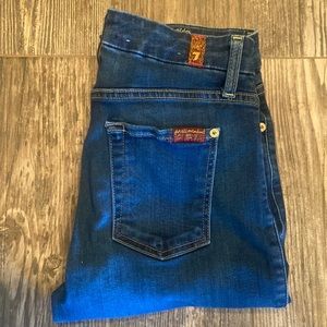 7 for all mankind “The Ankle” skinny jeans. Medium dark wash. Size 26